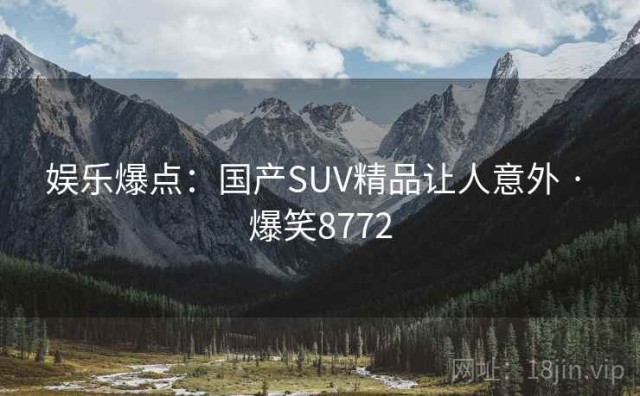 娱乐爆点：国产SUV精品让人意外 · 爆笑8772