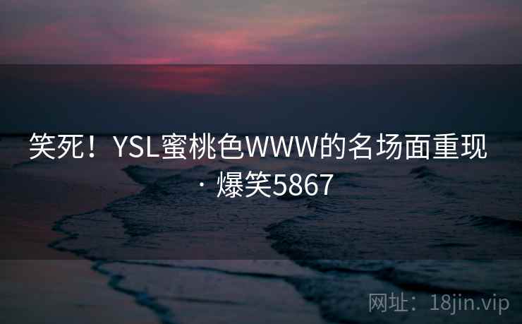 笑死！YSL蜜桃色WWW的名场面重现 · 爆笑5867